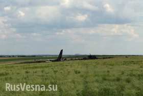 Видео сбитого самолета ВВС Украины на границе России и Луганской республики