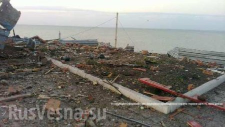 Видео, уничтоженного морскими диверсантами украинского пограничного пункта наблюдения (+фото)