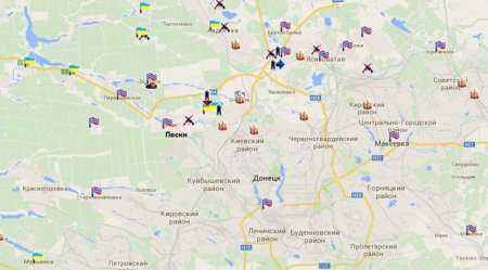 Сводка последних военных событий в Новороссии (карты)