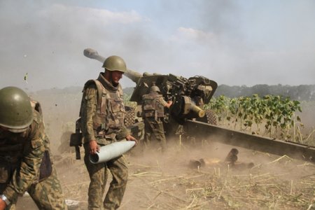 Во время присяги батальона "Ермак" украинские войска обстреляли Вергулевку