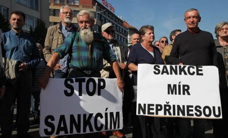 В Чехии прошел митинг против антироссийских санкций