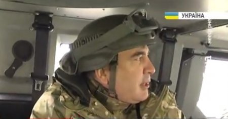 Саакашвили в "зоне АТО" встретился с боевиками из Грузии