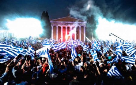 Греция: массовый митинг в поддержку правительства