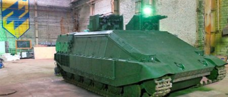 Испытания украинского «танка» «Азовец» из-за оптики, сделанной из домофона