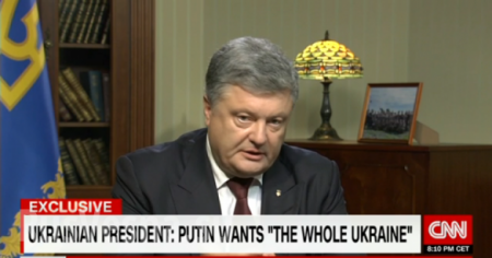 Путин хочет Украину целиком, — Порошенко телеканалу CNN (ФОТО)