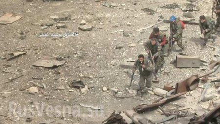 Жестокие городские бои под Дамаском: Армия Сирии освобождает г. Кабун (ФОТО)
