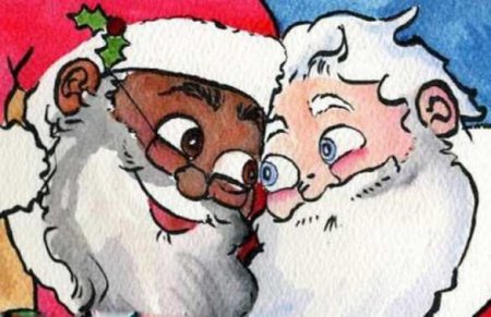 «Муж Санты»: В США выходит детская книга о чернокожем Санта Клаусе-гее