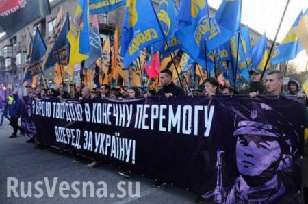 Украина: долой русский государственный или нацизм на марше (ВИДЕО)