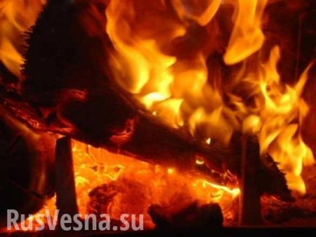 Радикалы подожгли офисы «Оппоблока» под Днепропетровском (+ВИДЕО, ФОТО)