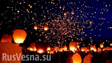 ВСУ открыли огонь по фонарикам, запущенным в небо жителями ДНР в память о погибших детях Донбасса (ВИДЕО)
