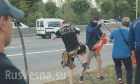 Неонацисты напали на участников акции против проспекта Шухевича в Киеве (ФОТО, ВИДЕО)