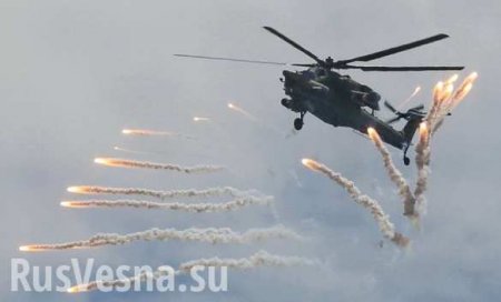 Ударные вертолеты ВКС РФ уничтожают позиции ИГИЛ на пути от Пальмиры к Дейр эз-Зору (ВИДЕО)