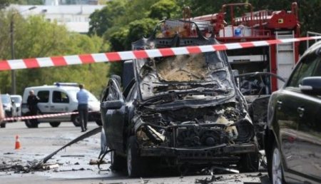В Сеть попали кадры взрыва автомобиля в Киеве (ВИДЕО 18+)