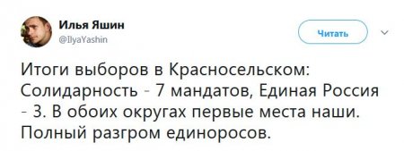 Либеральный политик заявил о «разгроме Единой России» на местных выборах в одном из районов Москвы