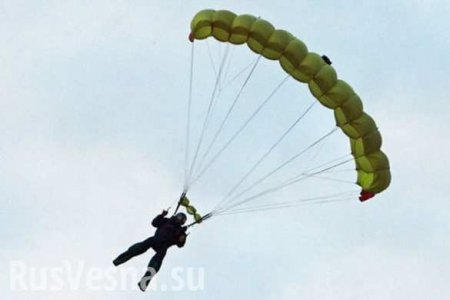 Что-то пошло не так: Американский морпех на парашюте врезался в трибуну со зрителями (ВИДЕО)