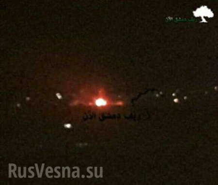 МОЛНИЯ: Над Сирией сбит ударный БПЛА Израиля, атаковавший Дамаск (ФОТО, ВИДЕО)