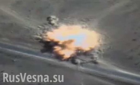 Гарантированное уничтожение: кадры ударов ВКС по боевикам, напавшим на взвод военной полиции (ВИДЕО)