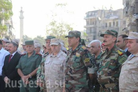 Российские и сирийские военные открыли «Аллею Героев в борьбе с терроризмом» в Алеппо (ФОТО)