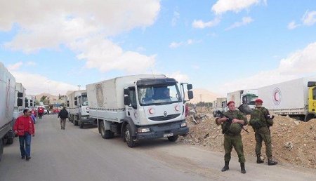 Российские военные обеспечили доставку гумпомощи в пригород Дамаска