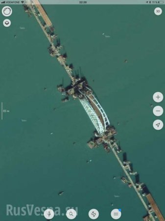 «Яндекс» обновил спутниковые снимки Крымского моста (ФОТО)