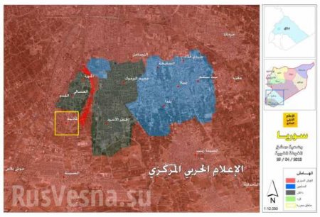 СРОЧНО: ВКС РФ и Армия Сирии разрезали надвое котёл ИГИЛ под Дамаском (КАРТА)