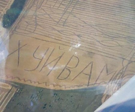 Украинские фермеры от безысходности пишут рейдерам обидные послания на полях 18+