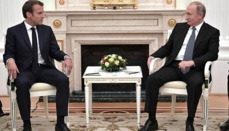 Встреча Владимира Путина с Президентом Франции Эммануэлем Макроном в Кремле