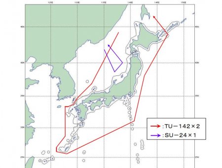 Из-за российских самолетов Япония подняла в воздух истребители (ФОТО, КАРТА)