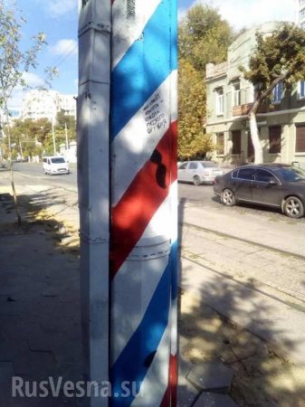 «Мир спасёт красота русского оружия»: в Одессе появились российские флаги (ФОТО)