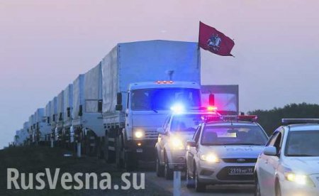Самый большой конвой МЧС России прибыл на Донбасс (ВИДЕО)