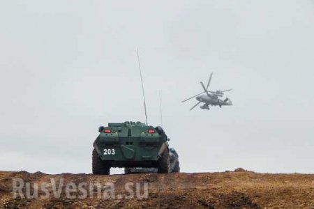«Аллигаторы» Ка-52 прикрывают работу танков Горловской бригады ЧФ в Крыму (ФОТО)