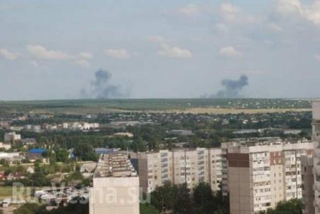 Украинский самолет нанес авиаудар в Луганске по позициям ополченцев в районе аэропорта (фото)