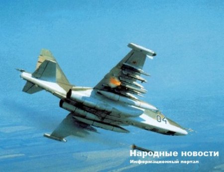 Штурмовик Су-25 ЛНР нанёс авиаудар по карателям