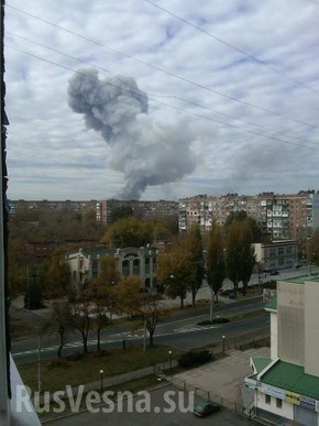 Эксклюзивный репортаж в момент мощного взрыва в Донецке