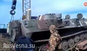 Ополченцы отбили бронетехнику у Украинских военных (видео)
