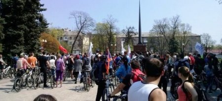 В Макеевке состоялся велопробег в честь 70-летия Победы