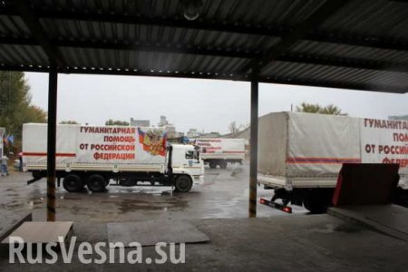 Разгрузка автомобилей очередного гумконвоя МЧС РФ началась на складах в Луганске (ФОТО)