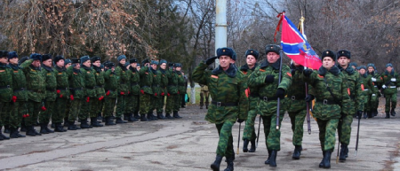 Отдельный комендантский полк ЛНР отметил первую годовщину со дня образования