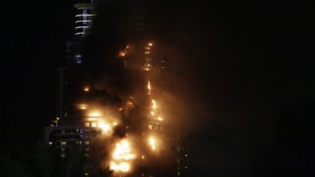 В известном дубайском отеле-небоскребе случился пожар