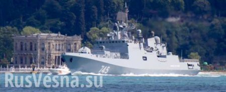 Опубликованы кадры как турецкие военные корабли сопровождают российский фрегат «Александр Григорович» (ФОТО, ВИДЕО)