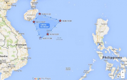 Флот Китая полностью перекрыл движение на 100 000 кв км акватории Южно-Китайского моря