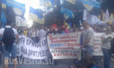 Паноптикум украинских протестов: «азовцы» объединились с шахтерами (ФОТО, ВИДЕО)