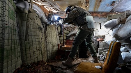 Украинские боевики на позициях возле Авдеевки (ФОТО)