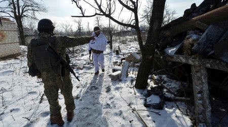 Украинские боевики на позициях возле Авдеевки (ФОТО)