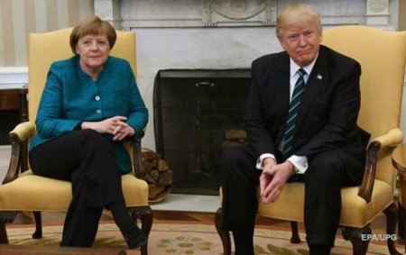 «Жали руку пять раз, сидели на двух стульях»: Трамп объяснил отказ пожать руку Меркель