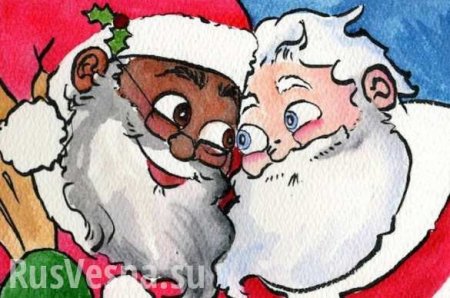 Их нравы: детям в США расскажут о чернокожем Санта Клаусе-гее (ФОТО)