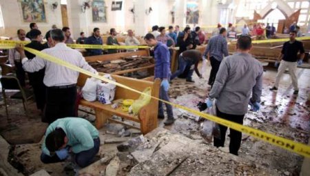 Взрыв в коптском храме транслировали в прямом эфире
