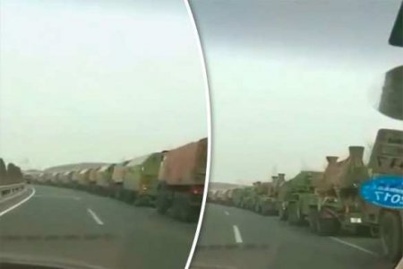 Появилось видео, как Китай перебрасывает ракеты и танки к границе с Северной Кореей