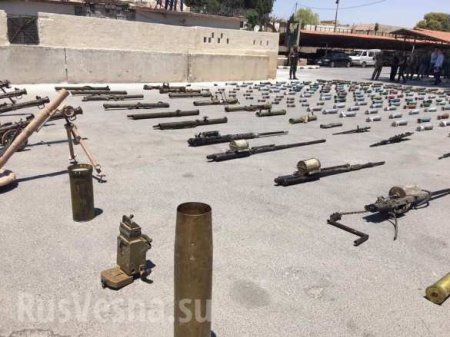 Армия Сирии перехватила большую партию оружия террористов под Дамаском (ФОТО, ВИДЕО)