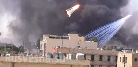 Жуткие кадры: США сжигают фосфором Ракку и Мосул, заявляя о «дымовых завесах» (+ФОТО, ВИДЕО)